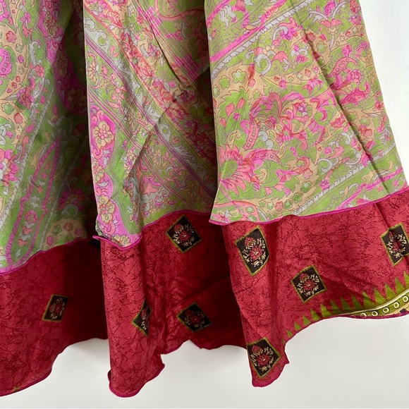 Reversible Upcycled Magic Sari Wrap Maxi Skirts BIN151 - Picture 3 of 6